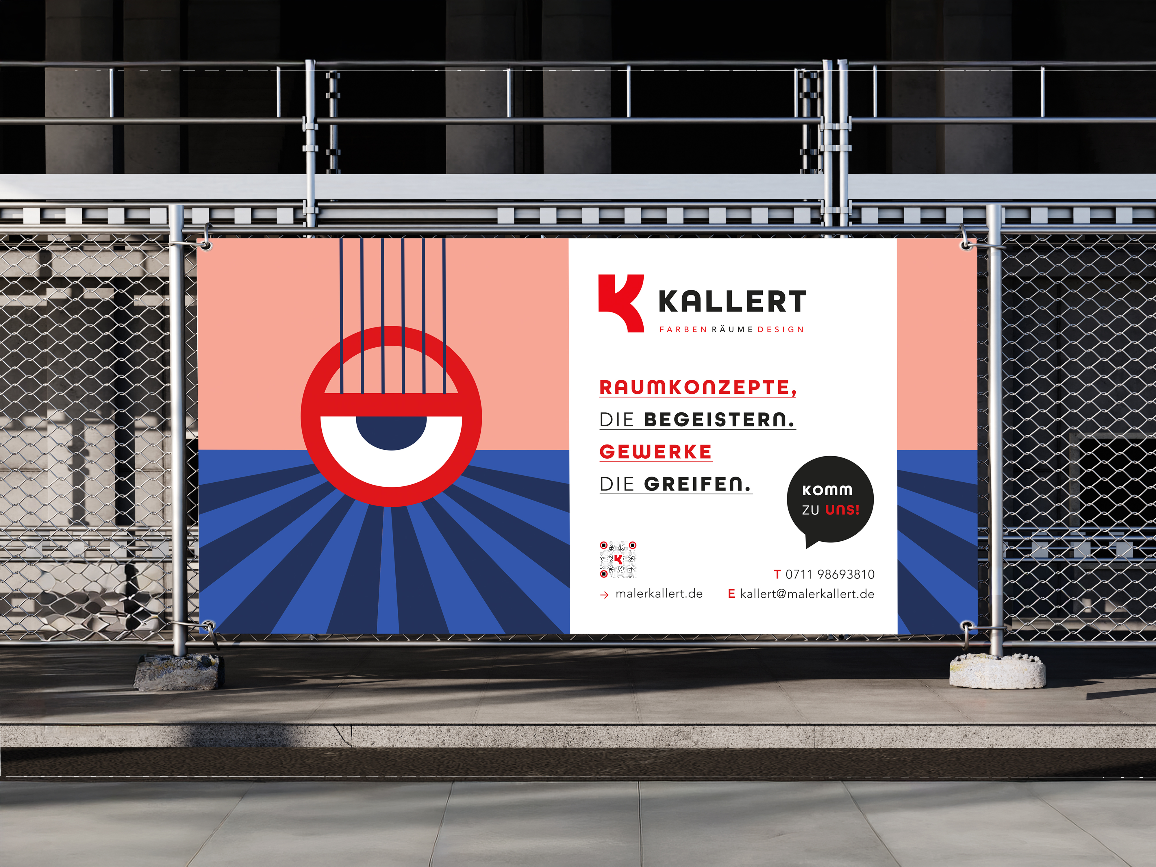 Kallert Banner am Bauzaun